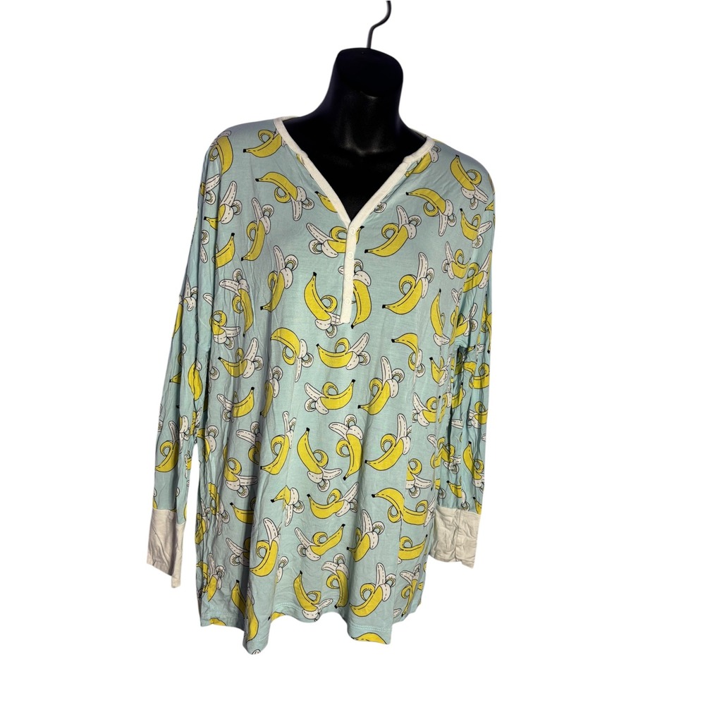 Little sleepies women's large bamboo banana novelty pajama top